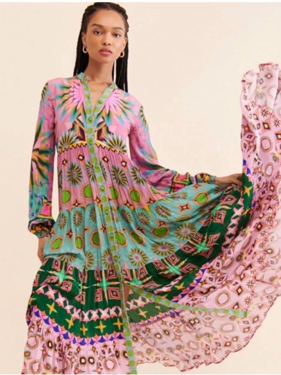 Anthropologie Dresses & Skirts - Anthropologie Seventh Heaven By Saddartha Bansal Mixed Print Maxi Dress 3X